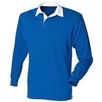 Front Row FR109 - Kids long sleeve plain rugby shirt Royal blue
