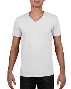 Gildan GN646 - V-ringad T-shirt herr 100% bomull White