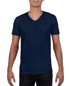 Gildan GN646 - V-ringad T-shirt herr 100% bomull Navy