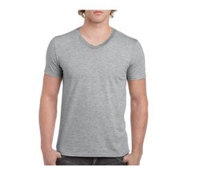 Gildan GN646 - V-ringad T-shirt herr 100% bomull Sport Grey