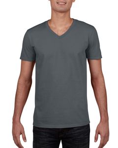 Gildan GN646 - V-ringad T-shirt herr 100% bomull Charcoal