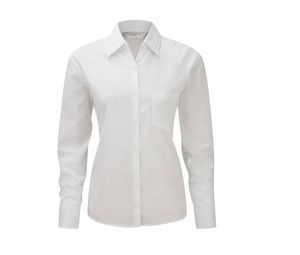 Russell Collection JZ34F - Poplin skjorta kvinnor White