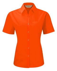 Russell Collection JZ35F - Poplin skjorta för kvinnor