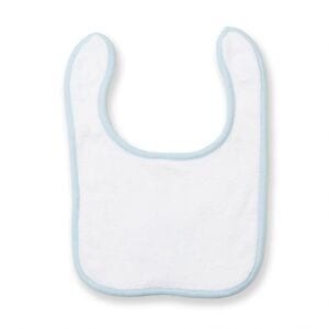 Larkwood LW022 - Baby Bib White/Pale Blue