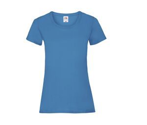 Fruit of the Loom SC600 - Lady-Fit bomullst-shirt Azure Blue