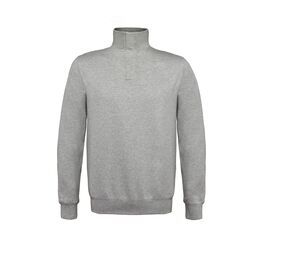 B&C BCID4 - Herrtröja med Dragkedja Heather Grey