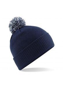 Beechfield BF450 - Mössa med pompom French Navy/Light Grey