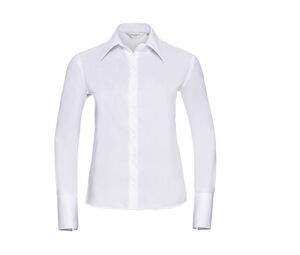Russell Collection JZ56F - Kvinna icke-järn skjorta White
