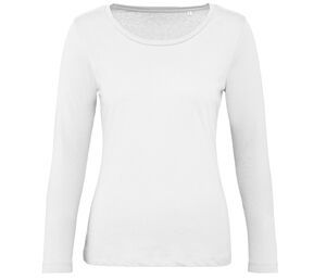 B&C BC071 - Långärmad T-shirt dam 100% ekologisk bomull White