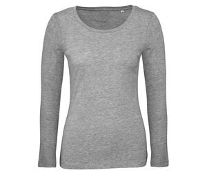 B&C BC071 - Långärmad T-shirt dam 100% ekologisk bomull Sport Grey