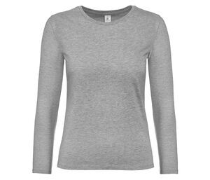 B&C BC08T - Långärmad T-shirt för kvinnor Sport Grey