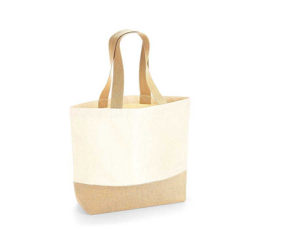 WESTFORD MILL WM451 - Jute Base Canvas Tote