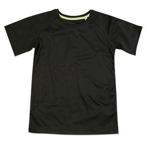 Stedman STE8570 - T-shirt Raglan Mesh Active-Dry SS for kids Black Opal