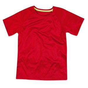 Stedman STE8570 - T-shirt Raglan Mesh Active-Dry SS for kids Crimson Red