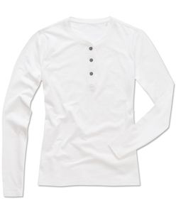 Stedman STE9580 - T-shirt Henley Sharon LS for her White