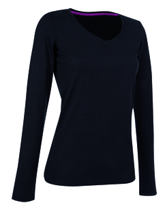 Stedman STE9720 - T-shirt V-neck Claire LS for her Black Opal
