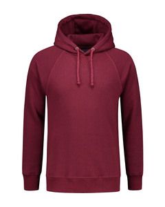 Lemon & Soda LEM3234 - Heavy Sweater Hooded Raglan for him Cardinal Heather