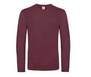 B&C BC07T - Långärmad T-shirt för män Burgundy