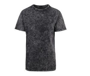 Build Your Brand BY070 - Faded T-shirt för män Dark Grey/ White