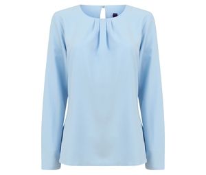 Henbury HY598 - Långärmad blus för kvinnor Light Blue