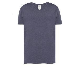 JHK JK401 - V-ringad T-shirt 160 Denim Heather