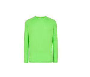 JHK JK910 - Långärmad sport-t-shirt Lime Fluor