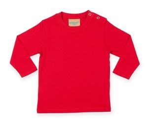 Larkwood LW021 - This long-sleeved Larkwood baby T-shirt  Red