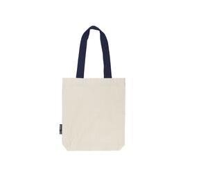 Neutral O90002 - Shoppingväska med kontrasterande handtag Nature / Navy