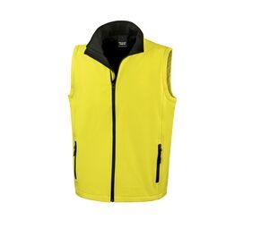 Result RS232 - Mens Printable Soft-Shell Bodywarmer Yellow / Black