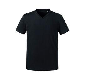 Russell RU103M - Ekologisk T-shirt med V-ringning för män Black