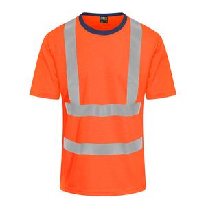 PRO RTX RX720 - T-shirt med hög synlighet Hv Orange / Navy