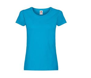 Fruit of the Loom SC1422 - T-shirt med rund hals för kvinnor Azure Blue