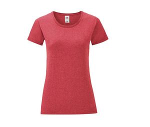 Fruit of the Loom SC151 - T-shirt med rund hals 150 Heather Red