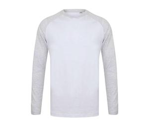 SF Men SF271 - Långärmad baseboll-T-shirt White / Heather Grey