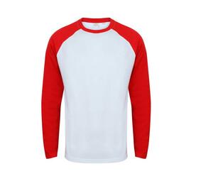 SF Men SF271 - Långärmad baseboll-T-shirt White / Red