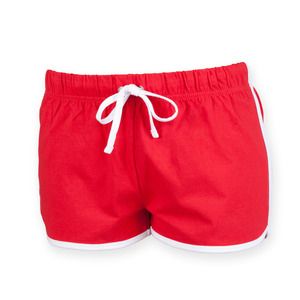 SF Women SK069 - Retroshorts för kvinnor Red / White