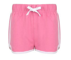 SF Mini SM069 - Retro-shorts för barn Bright Pink / White