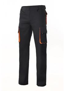 VELILLA V3004 - Tvåfärgade byxor med flera fickor Black / Orange