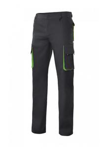 VELILLA V3004 - Tvåfärgade byxor med flera fickor Black / Lime