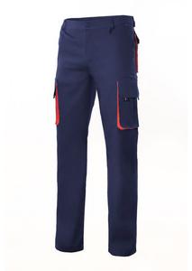 VELILLA V3004 - Tvåfärgade byxor med flera fickor Navy / Red