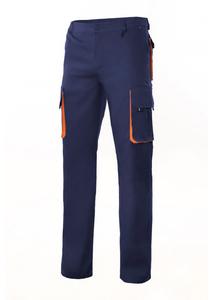 VELILLA V3004 - Tvåfärgade byxor med flera fickor Navy / Orange