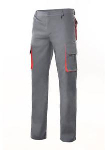 VELILLA V3004 - Tvåfärgade byxor med flera fickor Grey/Red
