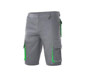 VELILLA V3007 - Tvåfärgade bermudor med flera fickor Grey/ Lime