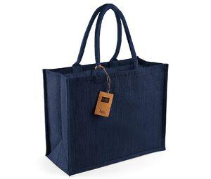 Westford Mill WM407 - Jute classic shopper Navy / Navy