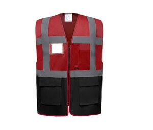 Yoko YK801 - High security multi-function vest Red / Black