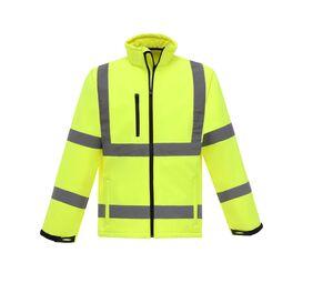 Yoko YKK09 - High Visibility Softshell Jacket Hi Vis Yellow