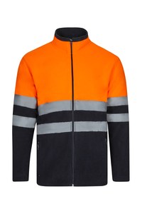 Velilla 301503 - HV TWO-TONE FLEECE JACKET MARINE BLUE/HI-VIS ORANGE