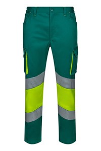 Velilla 303008S - WOMEN'S STRETCH PANTS GREEN/HI-VIS YELLOW