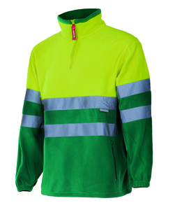 Velilla 182 - HV TWO-TONE FLEECE GREEN/HI-VIS YELLOW