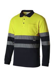 Velilla 305515 - HV LS TWO-TONE COTTON POLO